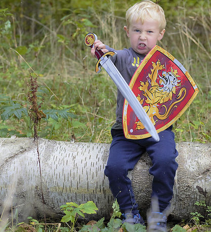 Liontouch Udklædning - Noble Knight-sæt - Sværd & Skjold - Rød