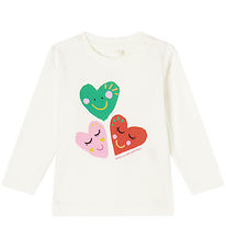 Stella McCartney Kids Bluse - Off White m. Hjerter Stella McCartney Kids Bluse - Off White m. Hjerter