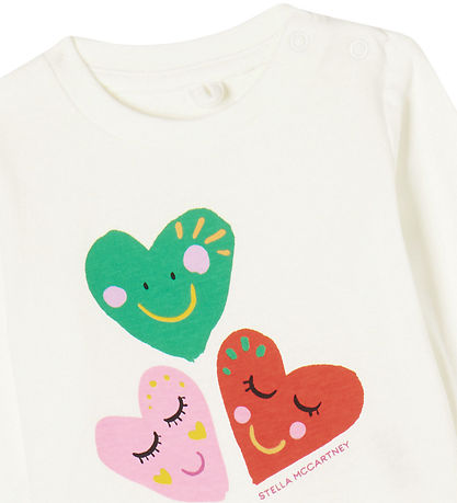 Stella McCartney Kids Bluse - Off White m. Hjerter Stella McCartney Kids Bluse - Off White m. Hjerter