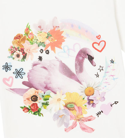 Stella McCartney Kids T-shirt - Off White m. Svane Stella McCartney Kids T-shirt - Off White m. Svane