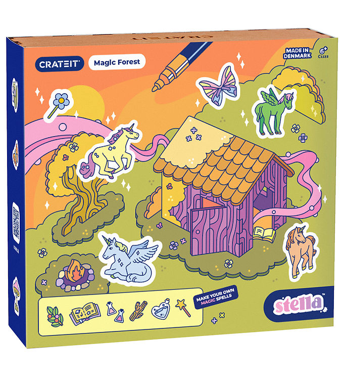 Crateit Kreasæt - Træ - Enhjørning - Magisk Skov