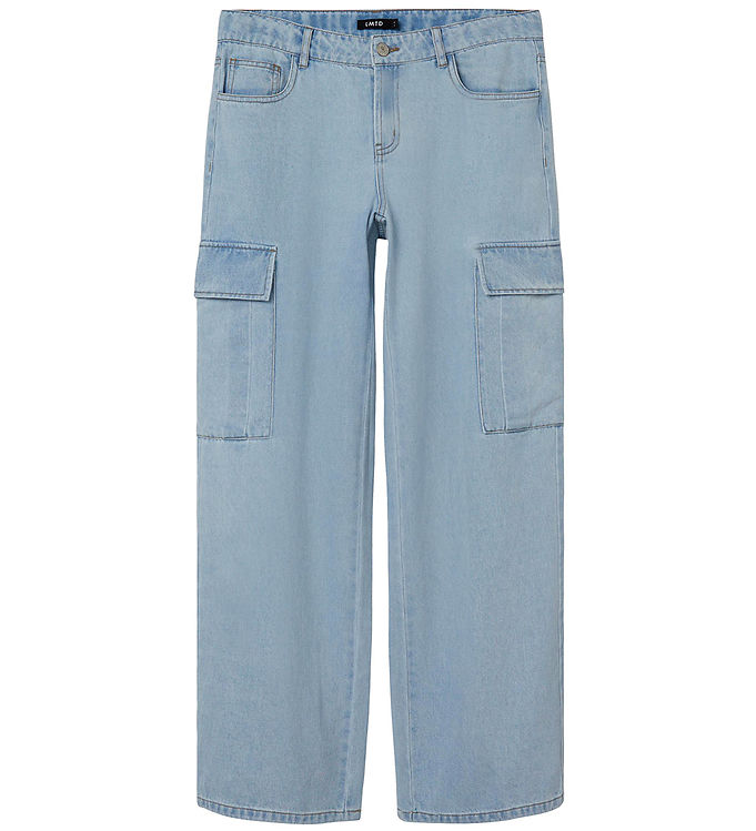 LMTD NlfTartizza Cargo Jeans - Light Blue Denim