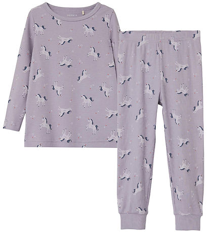 Name It Nattøj - Noos - NmfNightset Unicorn - Lavender Aura m. E