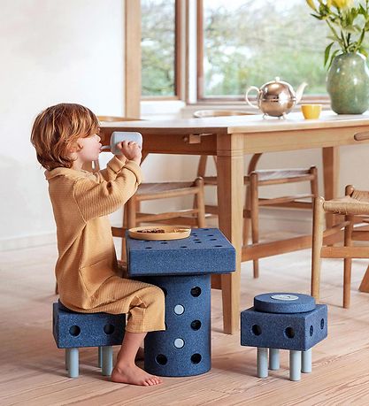 MODU Dreamer Sæt - 34 Dele - 70x40x20 cm - Deep Blue/Sky Blue