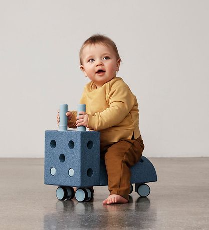 MODU Gåvogn - Tiny Ride - 10 Dele - 40x20x36 cm - Deep Blue/Sky 