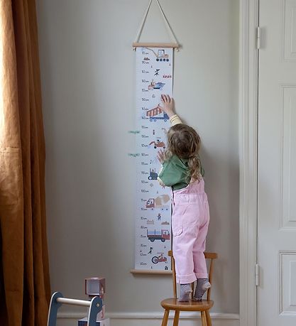 Sebra Vægdekoration - Højdemåler - Busy Builders
