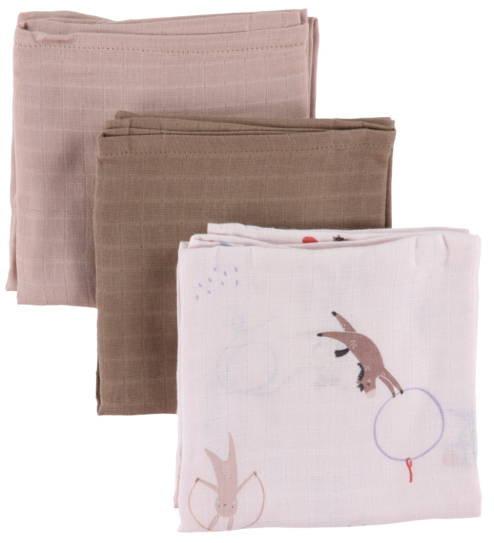 Sebra Spucktücher - 75x75 - 3er-Pack - Teeny Toes - Sebra - One Size - Spucktücher