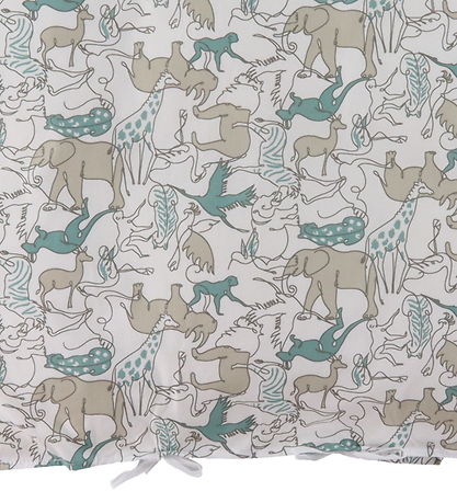 Nørgaard Madsens Sengetøj - Junior - Hvid m. Næsehorn Nørgaard Madsens Sengetøj - Junior - Hvid m. Næsehorn