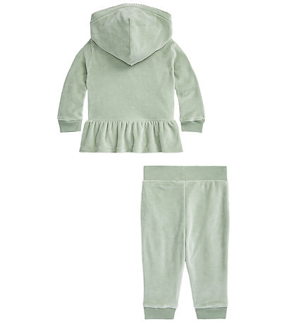 Polo Ralph Lauren Cardigan/Velourbukser - Støvet Grøn