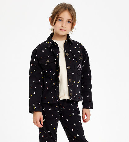 The New Overshirt - Denim - TnHellen - Phantom m. Blomster The New Overshirt - Denim - TnHellen - Phantom m. Blomster