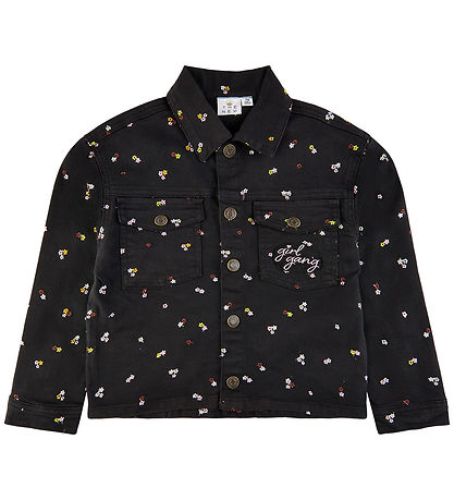 The New Overshirt - Denim - TnHellen - Phantom m. Blomster The New Overshirt - Denim - TnHellen - Phantom m. Blomster