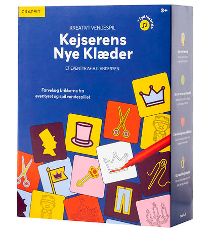 Crateit Vendespil - Træ - Kejserens Nye Klæder - 40 Brikker - Ly Crateit Vendespil - Træ - Kejserens Nye Klæder - 40 Brikker - Ly