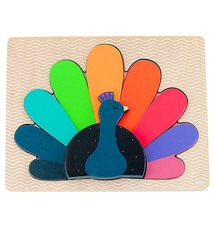 Vilac Puslespil - Træ - 8 Brikker - Påfugl Vilac Puslespil - Træ - 8 Brikker - Påfugl