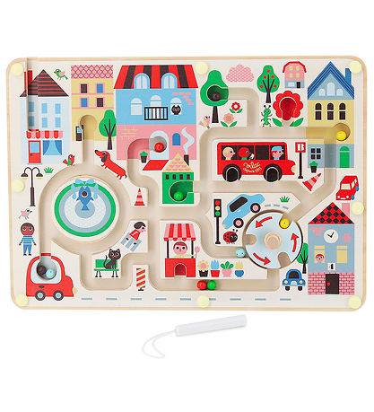 Vilac Magnetisk Labyrint - Træ - Lille By Vilac Magnetisk Labyrint - Træ - Lille By