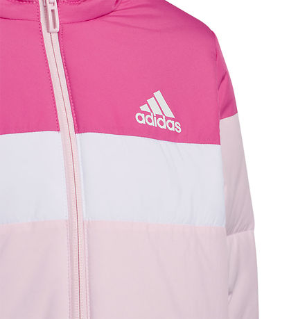 adidas Performance Puffer Jacket - LK Pad JKT - Pink/White