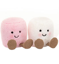 Jellycat Bamse - 9x15 cm - Amuseable Rosa og Hvide Skumfiduser Jellycat Bamse - 9x15 cm - Amuseable Rosa og Hvide Skumfiduser
