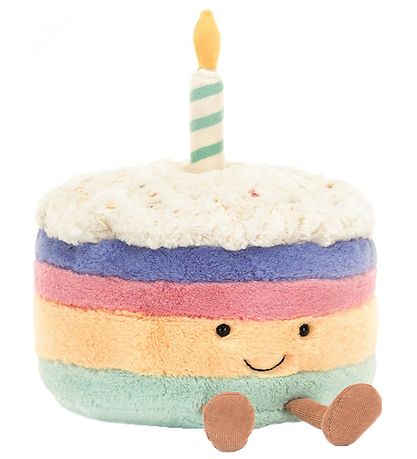 Jellycat Bamse - 26x21 cm - Underholdende Regnbuefødselsdagskage