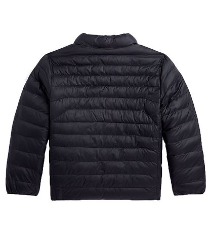Polo Ralph Lauren Dynejakke - Vendbar - Sort/Grå
