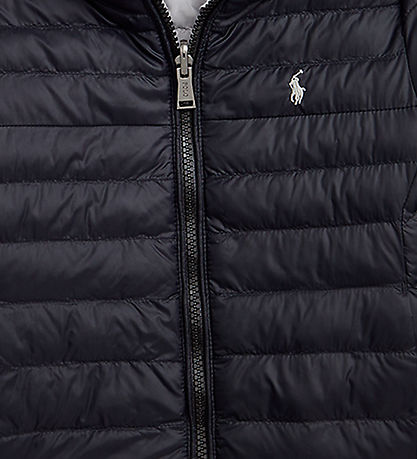 Polo Ralph Lauren Dynejakke - Vendbar - Sort/Grå