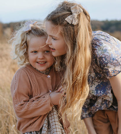 By Stær Hårspænde m. Sløjfe - Blanca - 9x6 cm - Beige m. Hvid Bl By Stær Hårspænde m. Sløjfe - Blanca - 9x6 cm - Beige m. Hvid Bl