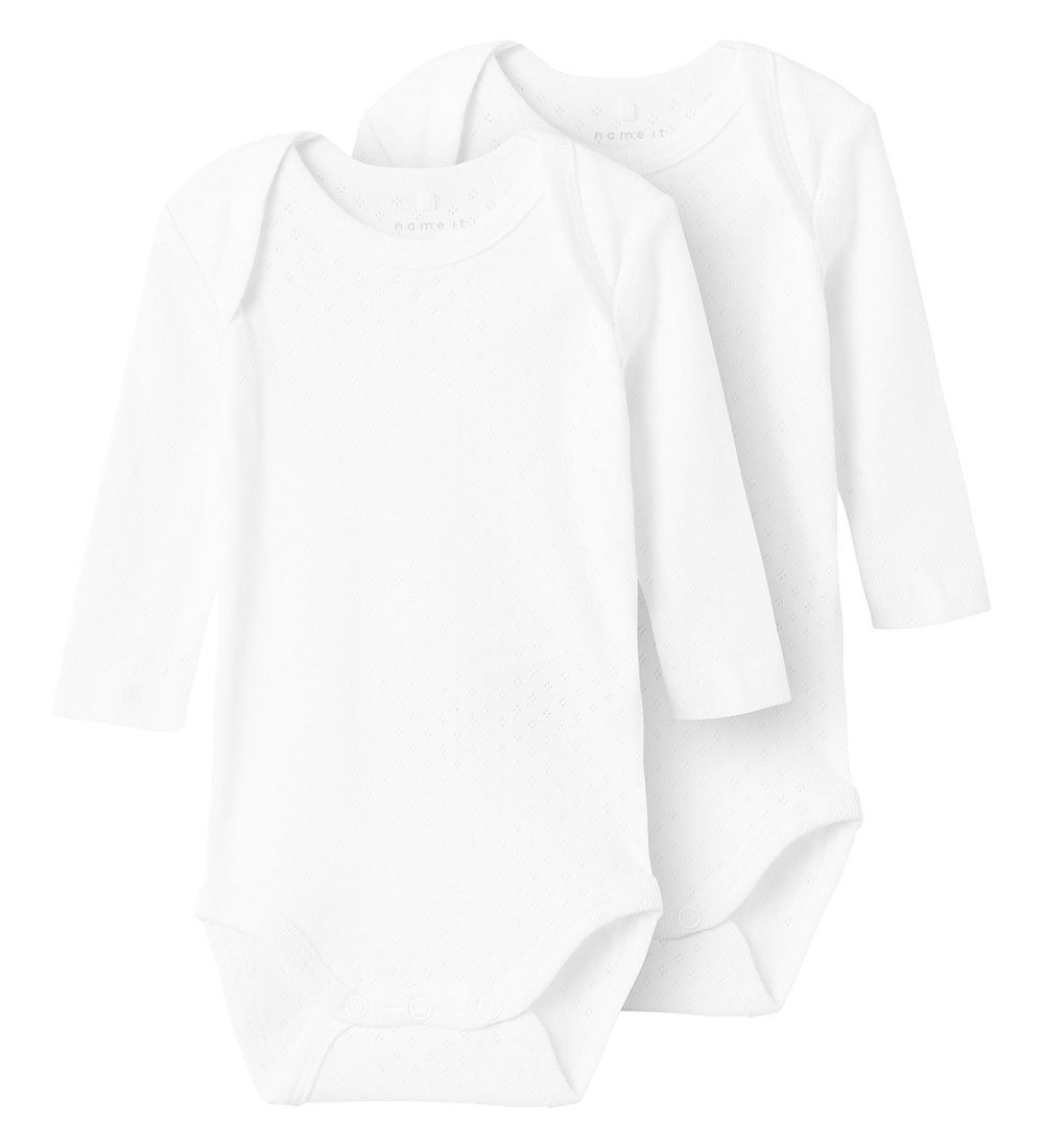 Name It Body l/ä - NbfBody - 2er-Pack - Bright White - Name It - 50 - Body L/Ä