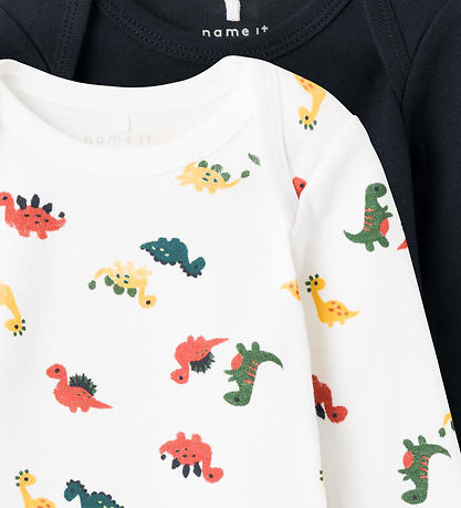 Name It Body l/æ - NbmBody - 2-pak - Dino/Bright White Name It Body l/æ - NbmBody - 2-pak - Dino/Bright White