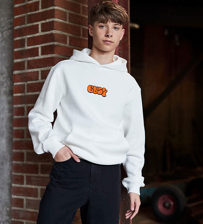 Hound Hættetrøje - Off White m. Brodering