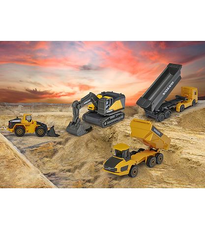 Majorette Legetøj - Volvo Arbejdsmaskiner - 4 stk
