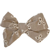 By Stær Hårspænde m. Sløjfe - Cornelia - 9x6 cm - Beige Broderi  By Stær Hårspænde m. Sløjfe - Cornelia - 9x6 cm - Beige Broderi