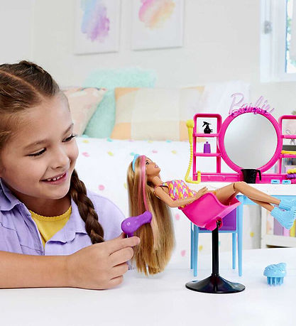 Barbie Dukke m. Tilbehør - 30 cm - Barbie Totally Hair Salon