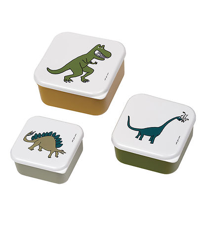 Petit Jour Paris Lunchbox Set - 3 pcs - 11.5 x 5.5 cm - Dinosaur