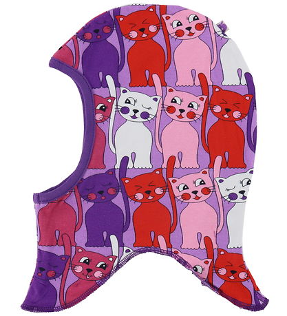 Småfolk Elefanthue - 2-lags - Vendbar - Viola m. Retro Æbler & K Småfolk Elefanthue - 2-lags - Vendbar - Viola m. Retro Æbler & K