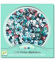 Djeco Perler - 1000 Stk. - Alfabet - Sølv  Djeco Perler - 1000 Stk. - Alfabet - Sølv