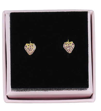 MillaVanilla Oorbellen - Aardbei - Goud/Roze