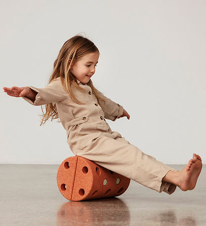 MODU Balancerulle - 4 Dele - 30x20x20 cm - Burnt Orange/Dusty Gr