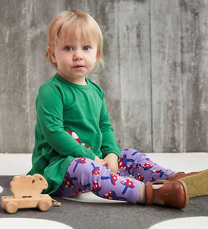 Freds World Kjole - Mushroom - Earth Green m. Rød Freds World Kjole - Mushroom - Earth Green m. Rød