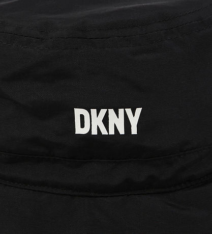 DKNY Bøllehat - Vendbar - Sort/Hvid m. Fleece