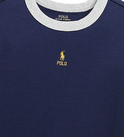 Polo Ralph Lauren Bluse - Navy m. Bordeaux/Mørkegrøn