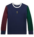 Polo Ralph Lauren Bluse - Navy m. Bordeaux/Mørkegrøn
