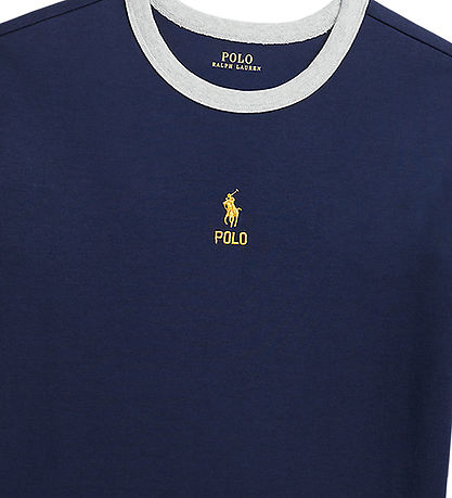 Polo Ralph Lauren Bluse - Navy m. Bordeaux/Mørkegrøn