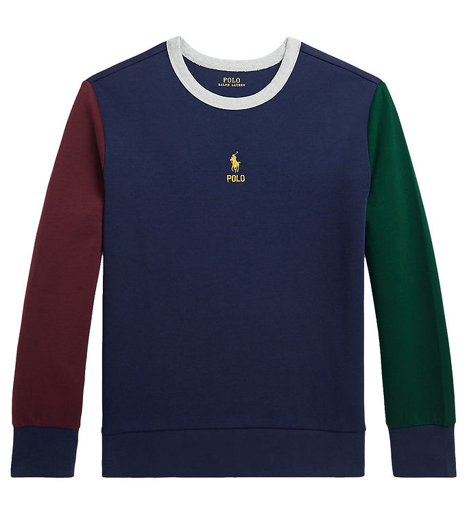 Polo Ralph Lauren Bluse - Navy m. Bordeaux/Mørkegrøn