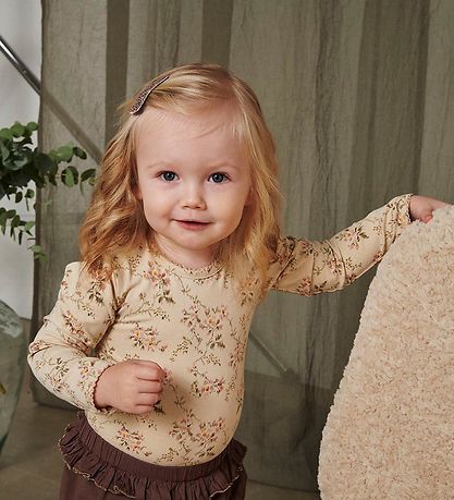 Petit by Sofie Schnoor Body l/æ - Sand m. Blomster