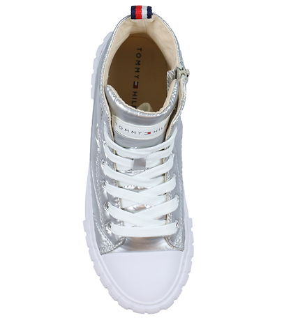 Tommy Hilfiger Støvler - High Top Lace-Up - Silver