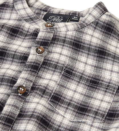 Petit by Sofie Schnoor Skjortebody l/æ - Gråternet Petit by Sofie Schnoor Skjortebody l/æ - Gråternet