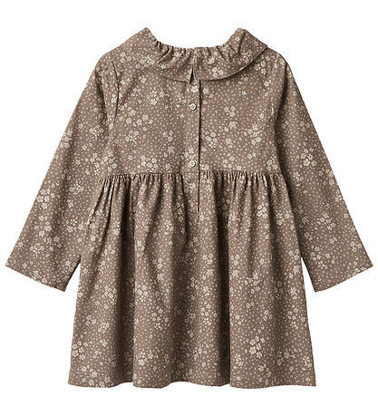 Wheat Kjole - Violetta - Cocoa Brown Flowers Wheat Kjole - Violetta - Cocoa Brown Flowers