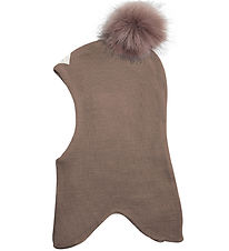 Racing Kids Elefanthue - Uld/Bomuld - 2-lags - Rose Brown m. Kva Racing Kids Elefanthue - Uld/Bomuld - 2-lags - Rose Brown m. Kva