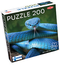 TACTIC Puslespil - 200 Brikker - 43x29 cm - Blue Viper Slange TACTIC Puslespil - 200 Brikker - 43x29 cm - Blue Viper Slange