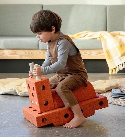 MODU Klods Firkant - 20x20x10 cm - Burnt Orange