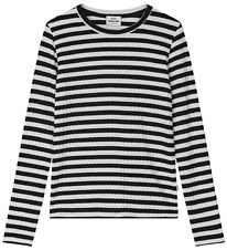 Mads Nørgaard Bluse - Talika Top - Black/Vanilla Ice Mads Nørgaard Bluse - Talika Top - Black/Vanilla Ice