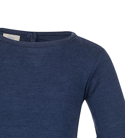 Engel Bluse - Uld/Silke - Navy Blue Engel Bluse - Uld/Silke - Navy Blue